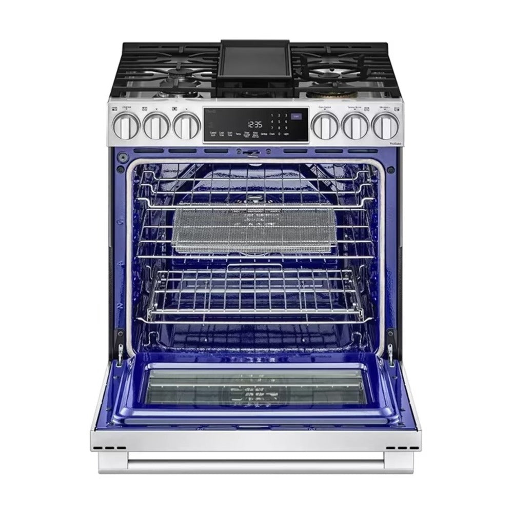 LG Studio LG STUDIO 6.3 cu. ft. InstaView® Gas Slide-in Range with ProBake Convection® and