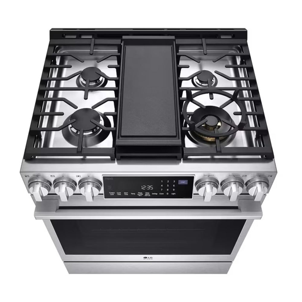 LG Studio LG STUDIO 6.3 cu. ft. InstaView® Gas Slide-in Range with ProBake Convection® and