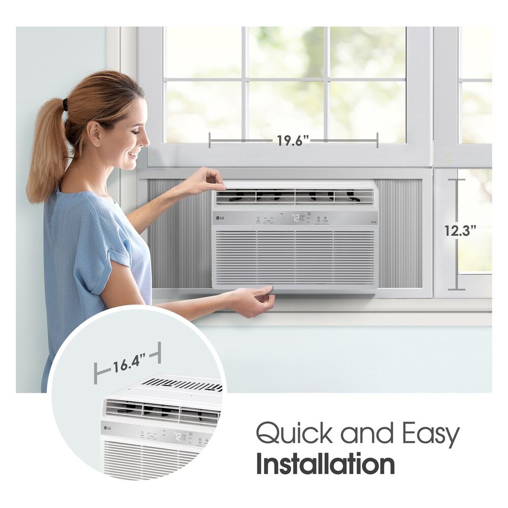 LG 10,000 BTU Smart Wi-Fi Enabled Window Air Conditioner  Cools Up To 450 sq. ft.