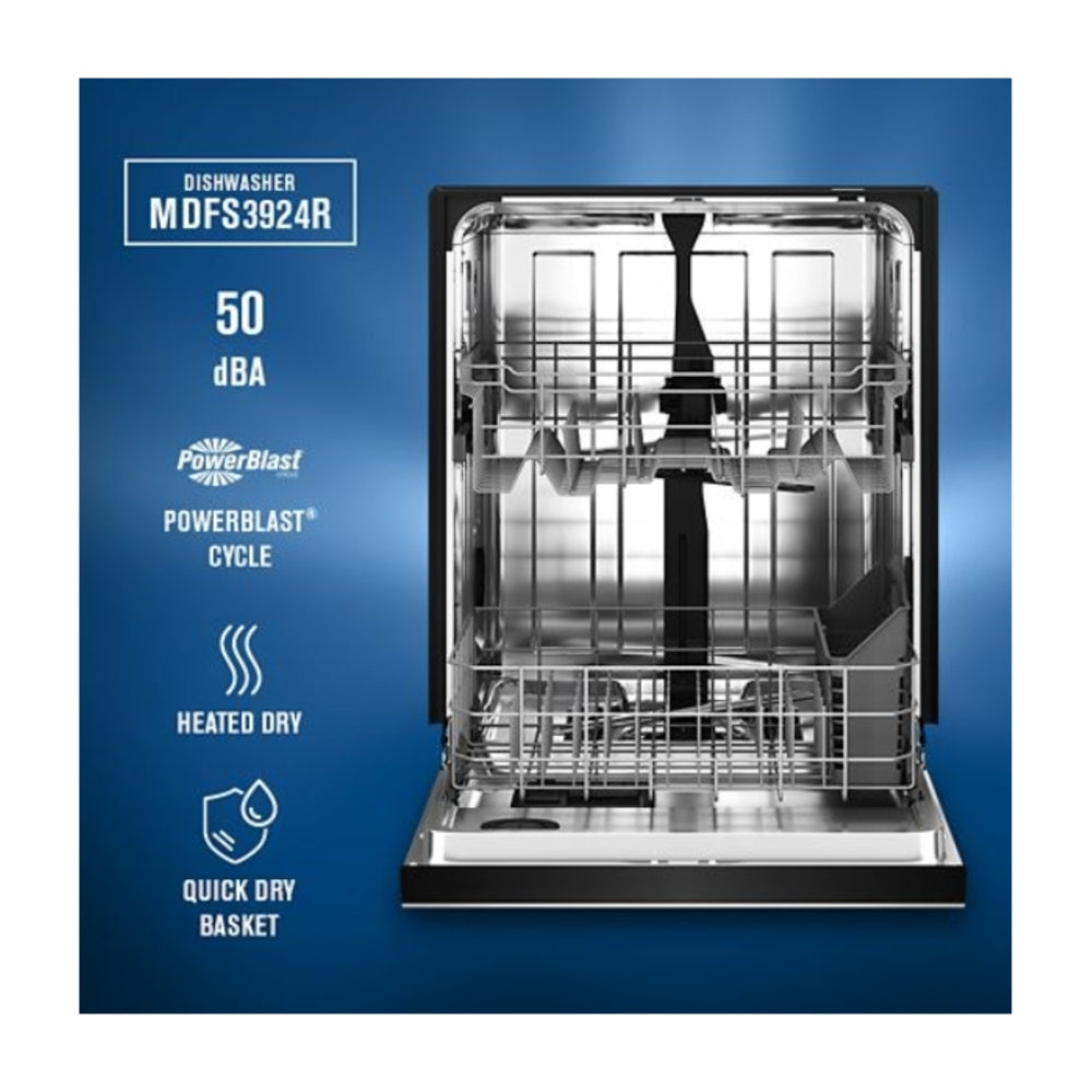 Maytag Front Control Dishwasher with PowerBlast® cycle and Heated Dry