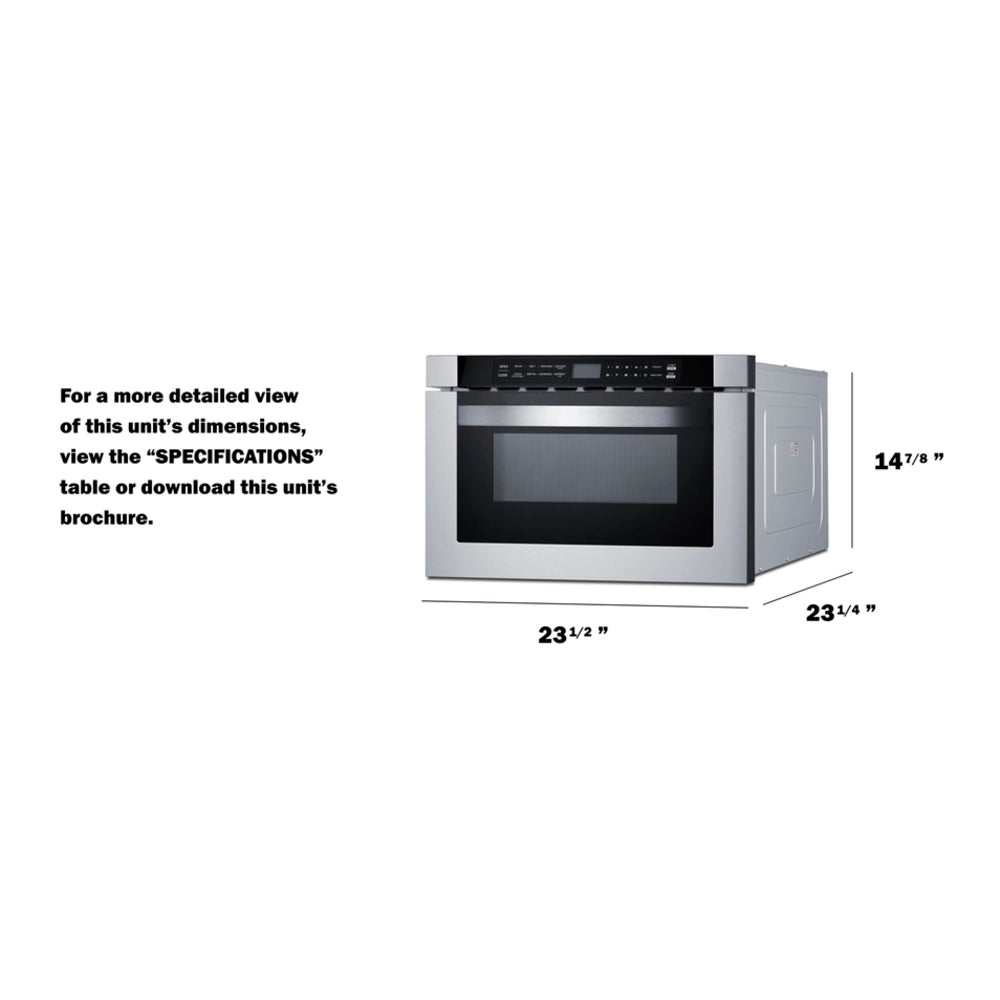 Summit 24" Wide Built-in Drawer Microwave