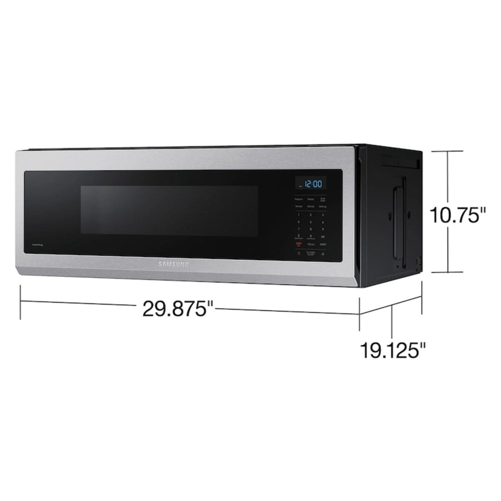 Samsung 1.1 cu. ft. Smart SLIM Over-the-Range Microwave with 400 CFM Hood Ventilation, W