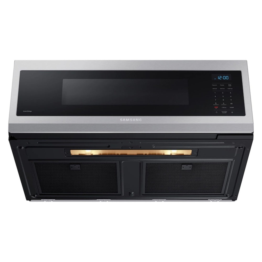 Samsung 1.1 cu. ft. Smart SLIM Over-the-Range Microwave with 400 CFM Hood Ventilation, W
