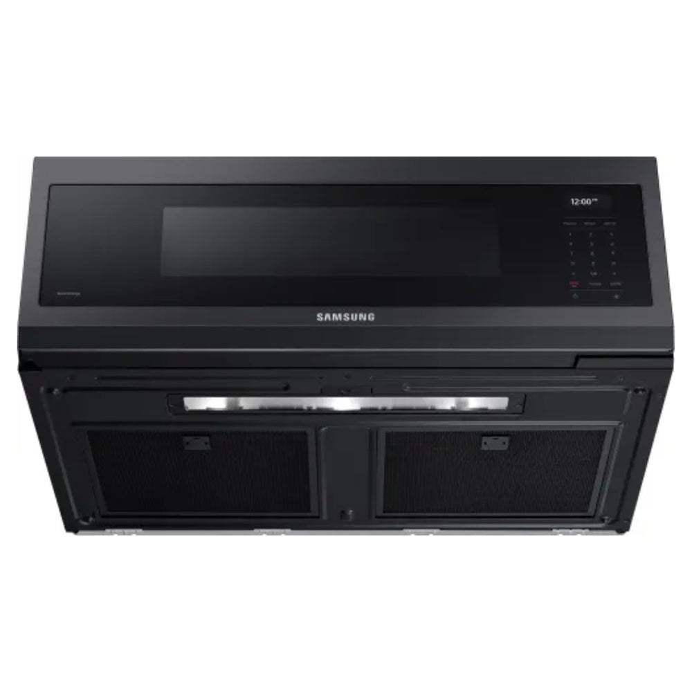 Samsung 1.1 cu. ft. Smart SLIM Over-the-Range Microwave with 550 CFM Hood Ventilation, W