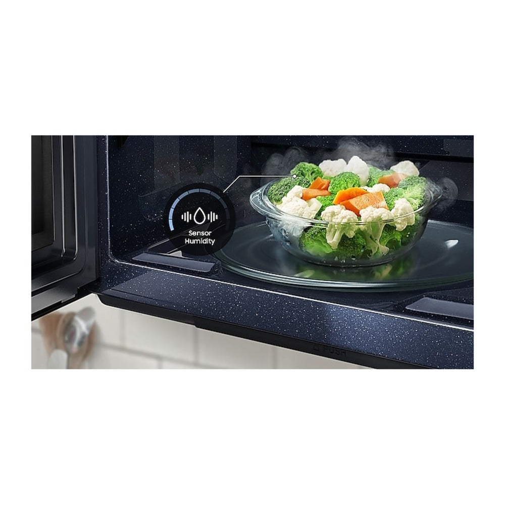 Samsung 1.1 cu. ft. Smart SLIM Over-the-Range Microwave with 550 CFM Hood Ventilation, W