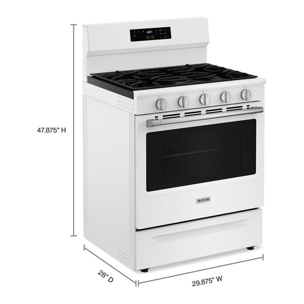Maytag 30-Inch Wide Gas Range With Steam Clean - 5.0 cu. ft.