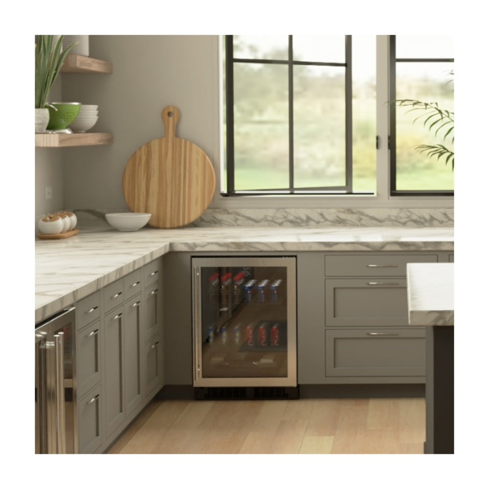 Marvel 24-In Built-In Beverage Center With 3-In-1 Convertible Shelves with Door Style -