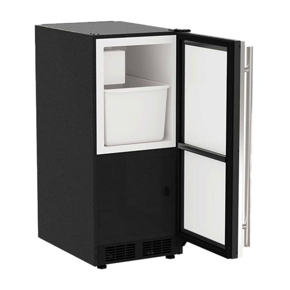 Marvel 15-In Built-In Crescent Ice Machine with Door Style - Stainless Steel
