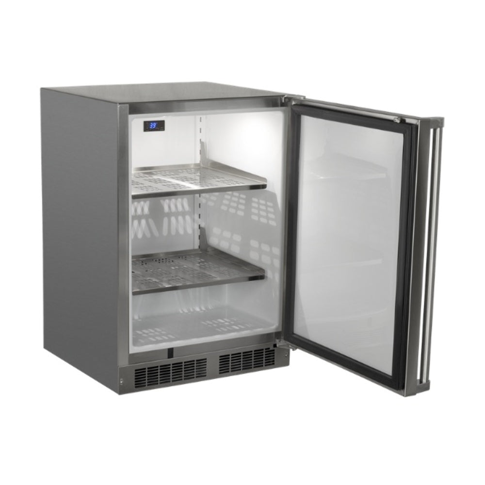 Marvel 24-In Outdoor Built-In High-Capacity Refrigerator with Door Style - Stainless St