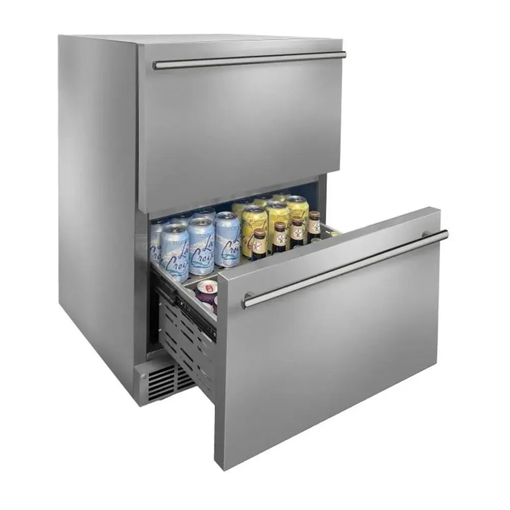 Marvel 24 inch Refrigerated Drawers with Door Style - Stainless Steel