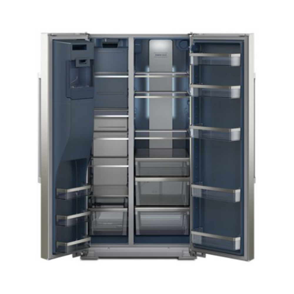 Maytag 36-inch Wide Counter-Depth Side-by-Side Refrigerator with Arctic Blue Interior -