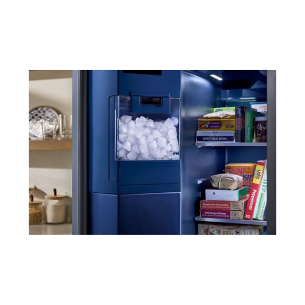 Maytag 36-inch Wide Counter-Depth Side-by-Side Refrigerator with Arctic Blue Interior -