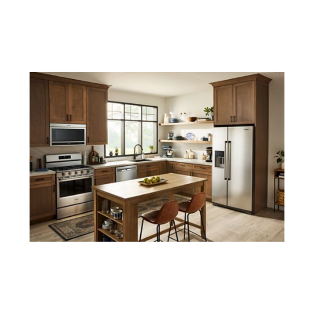 Maytag 36-inch Wide Counter-Depth Side-by-Side Refrigerator with Arctic Blue Interior -