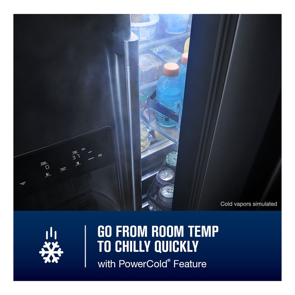 Maytag 36-inch Wide Full-Depth Side-by-Side Refrigerator with Arctic Blue Interior - 28