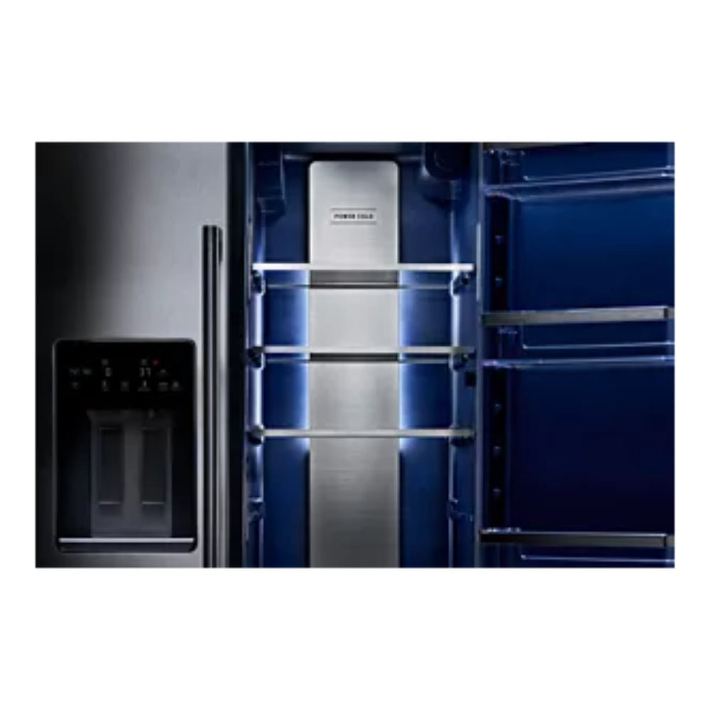 Maytag 36-inch Wide Full-Depth Side-by-Side Refrigerator with Arctic Blue Interior - 28