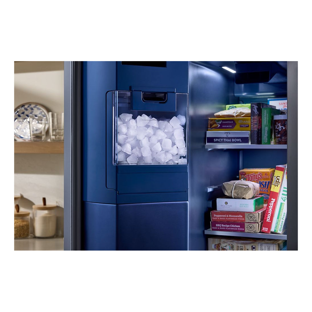 Maytag 36-inch Wide Full-Depth Side-by-Side Refrigerator with Arctic Blue Interior - 28