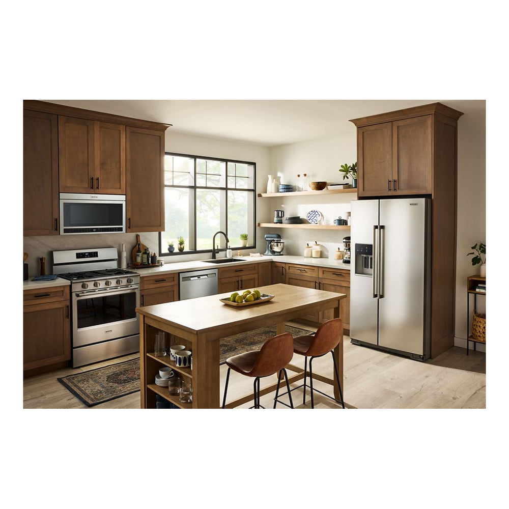 Maytag 36-inch Wide Full-Depth Side-by-Side Refrigerator with Arctic Blue Interior - 28