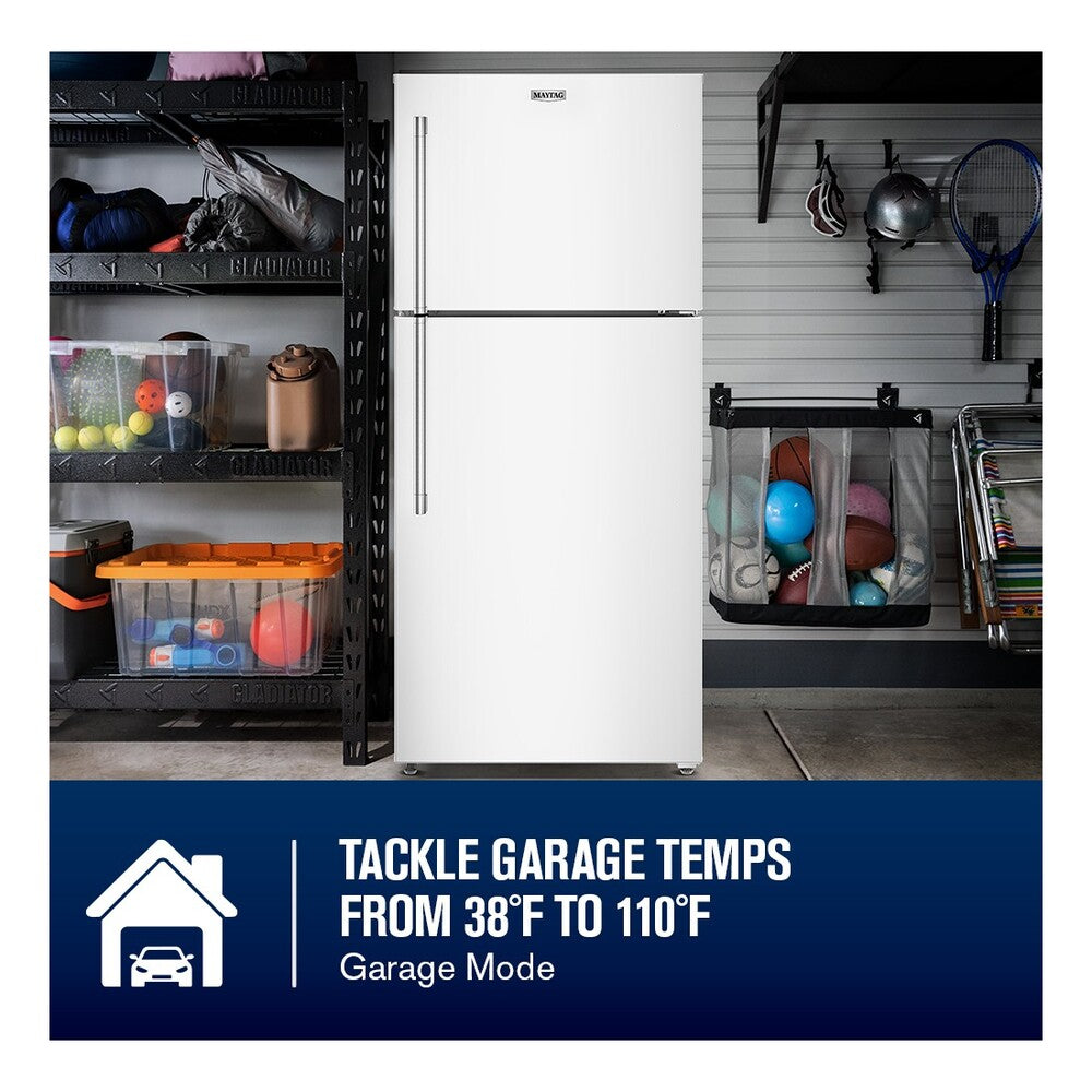 Maytag 30-Inch Wide Top-Freezer Refrigerator with Garage Mode-19 Cu. Ft.