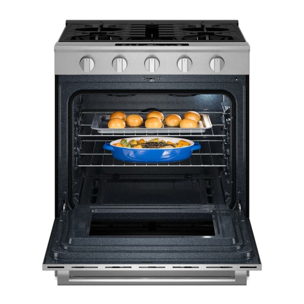 Maytag 30-Inch Wide Slide-In Gas Range with Grill Mode and No Preheat Air Fry - 5.0 Cu.