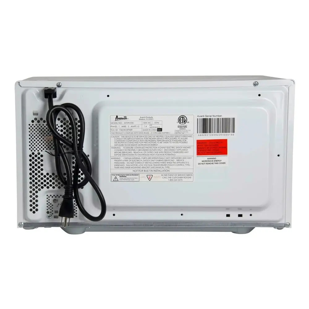 Avanti Avanti Countertop Microwave Oven, 0.9 cu. ft. - White