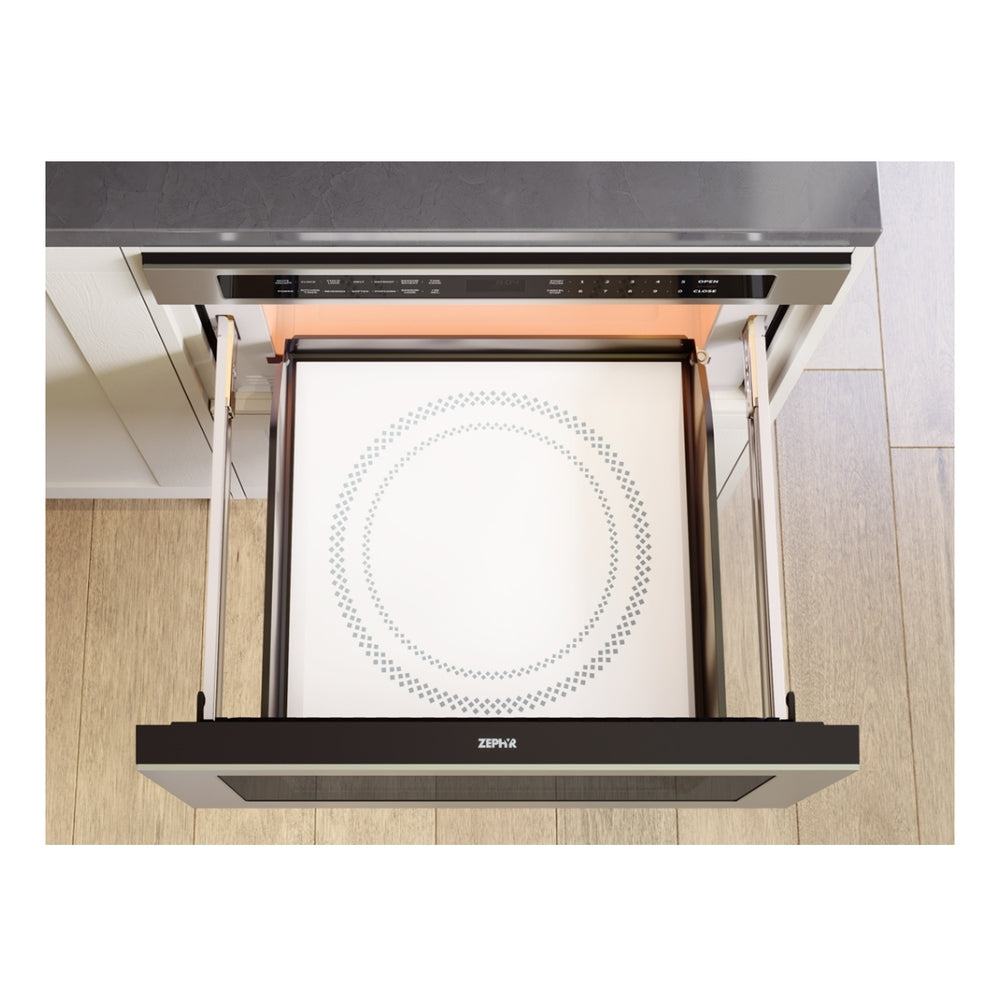 Zephyr Microwave Drawer, 24in, Built-In, SS, 1.2 cu. ft.