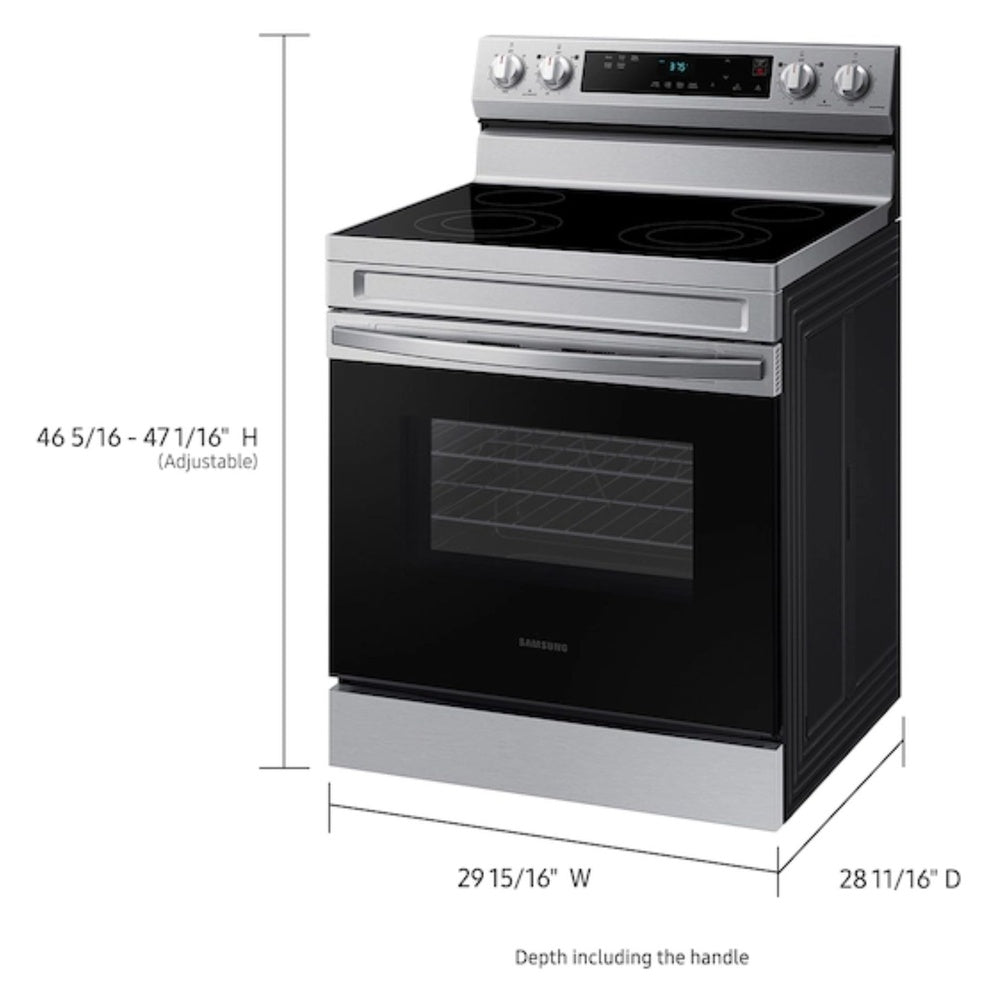 Samsung Freestanding Electric Range Hidden Bake Element  Wi-Fi  6.3 cu.ft.