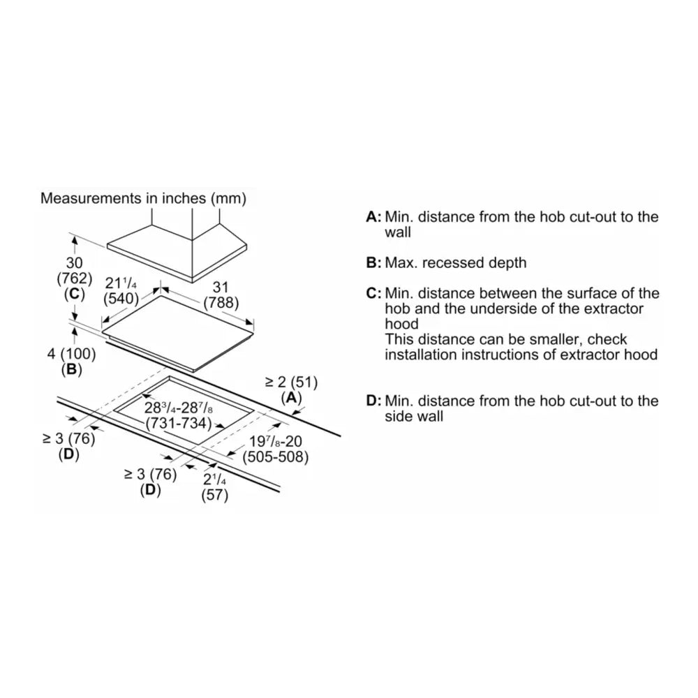Bosch 800 Series, Electric hob, 30, surface mount without frame