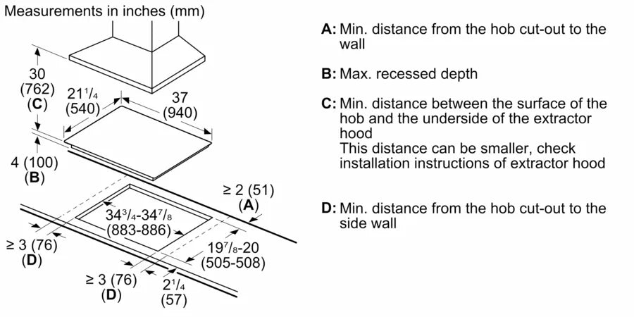 Bosch 800 Series, Electric hob, 36, surface mount without frame