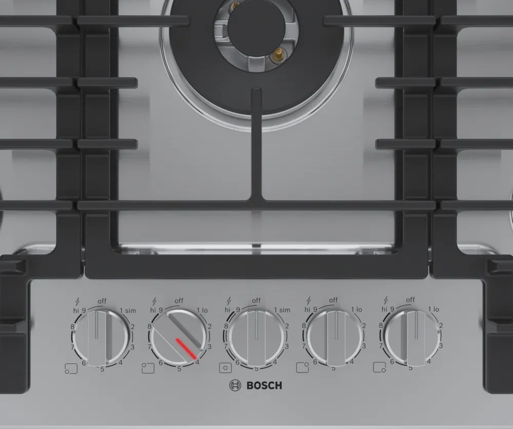 Bosch 800 Series, Gas hob, 30'', Stainless steel