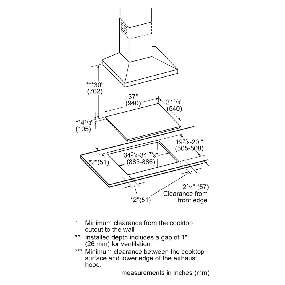 Bob Martin Benchmark®, Flex induction hob, 36'', surface mount without frame