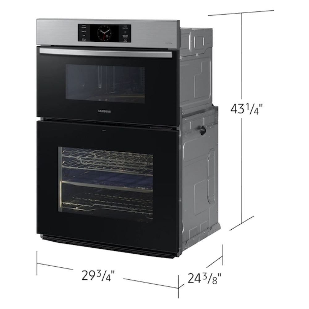 Samsung Bespoke Combi Wall Oven Dual Convection  Air Fry  1.9 cu.ft. & 5.1 cu.ft.