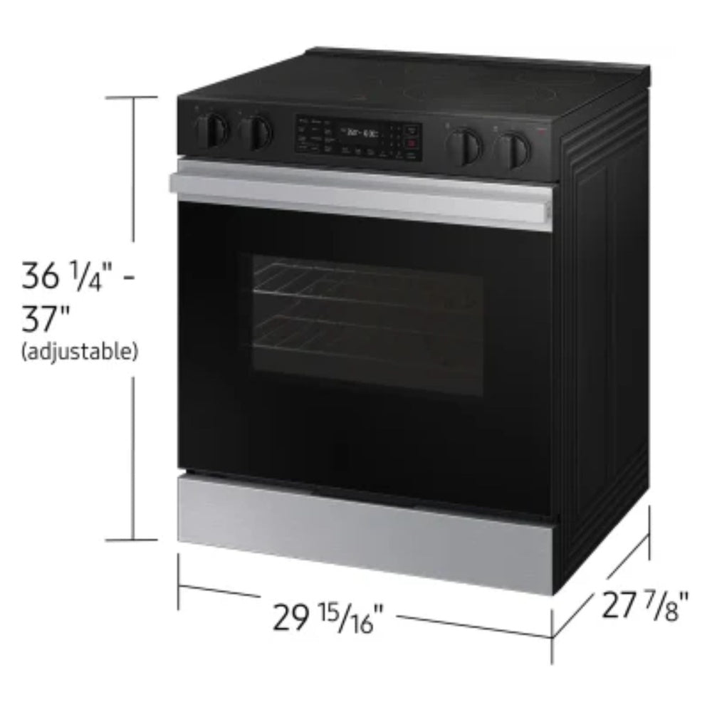Samsung Bespoke Slide-in Electric Range Fingerprint Resistant  Wi-Fi  6.3 cu.ft.
