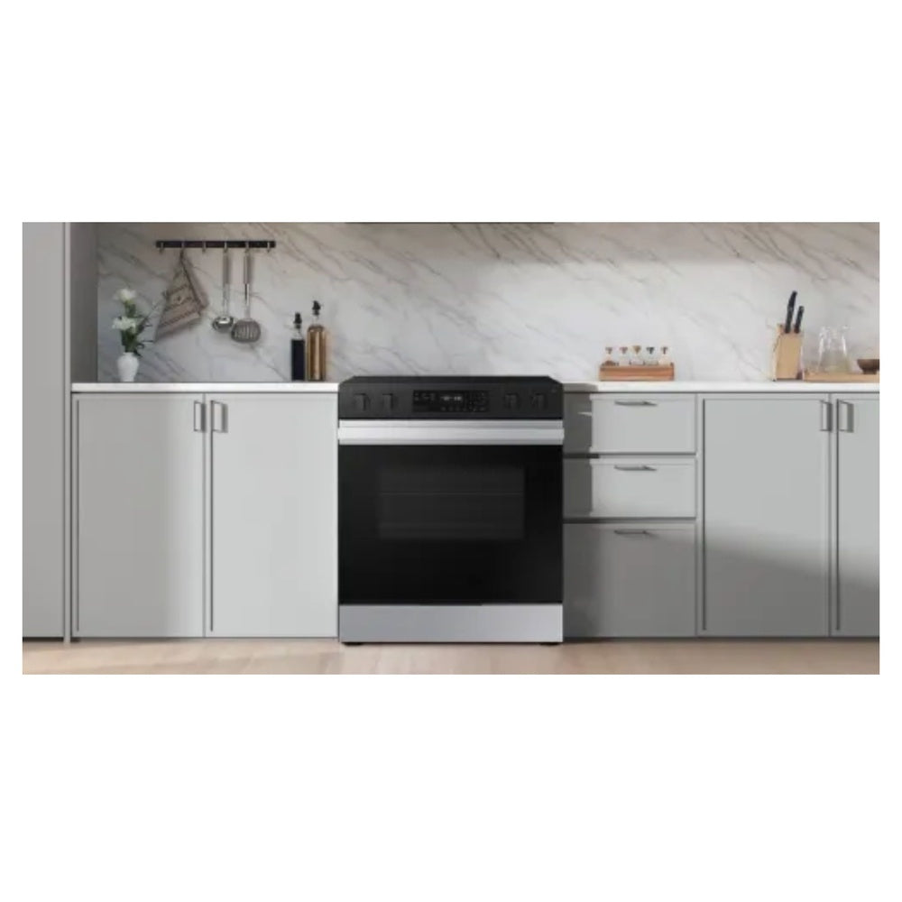 Samsung Bespoke Slide-in Electric Range Fingerprint Resistant  Wi-Fi  6.3 cu.ft.
