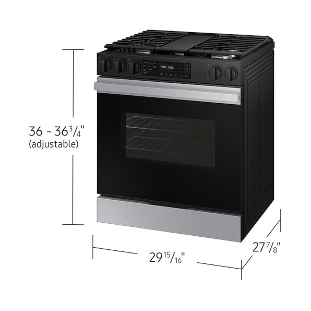 Samsung Bespoke Slide-in Gas Range Precision Knobs  Wi-Fi  6.0 cu.ft.