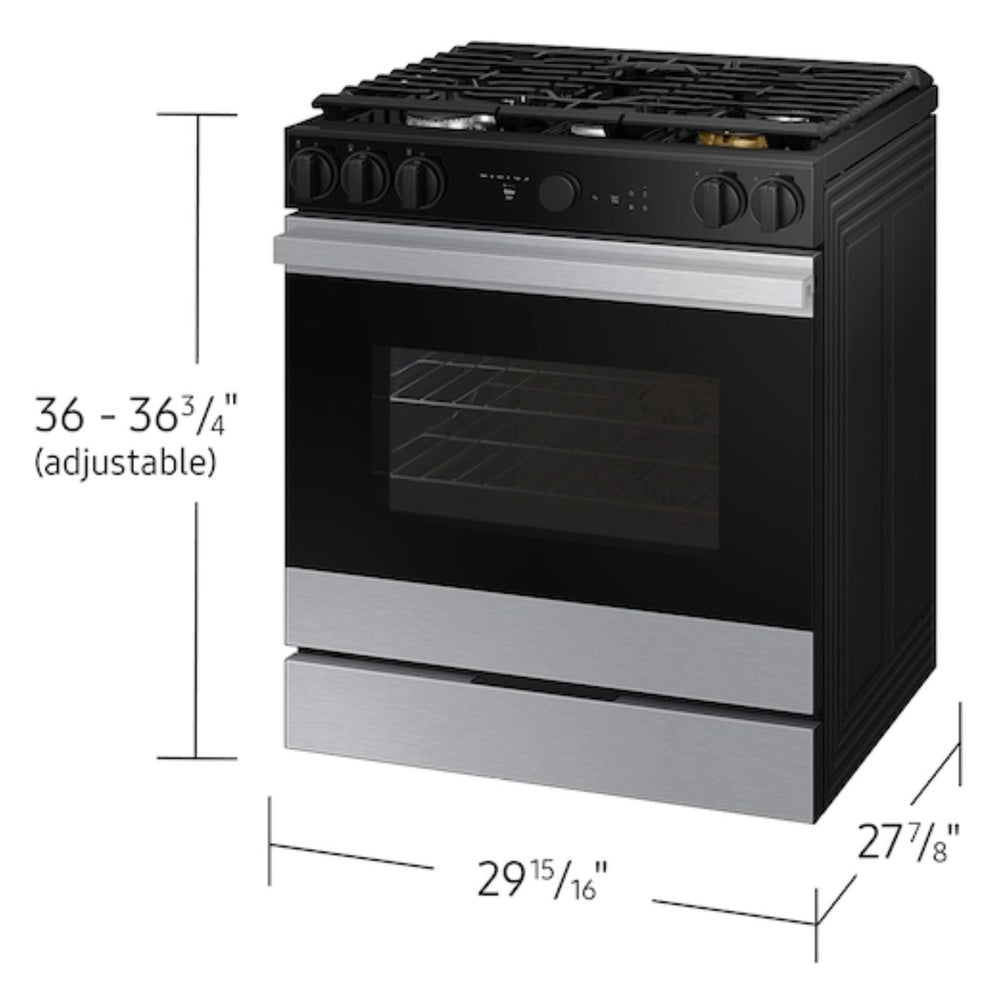 Samsung Bespoke 6.0 cu. ft. Smart Slide-In Gas Range with Air Sous Vide & Air Fry in Sta