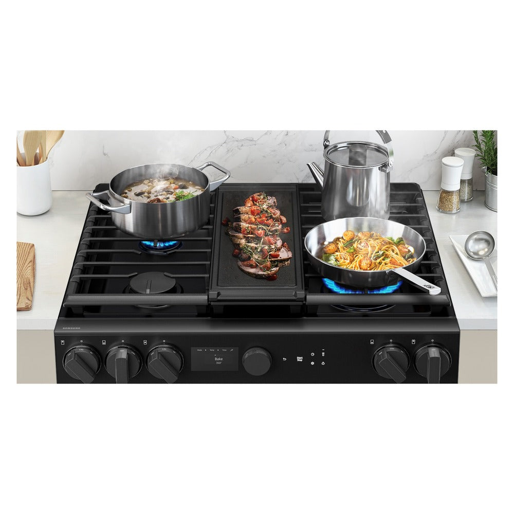 Samsung Bespoke 6.0 cu. ft. Smart Slide-In Gas Range with Smart Oven Camera & Illuminate