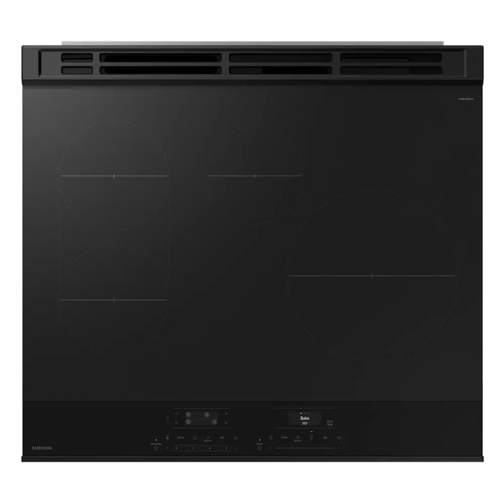 Samsung Bespoke Slide-in Induction Range Anti-Scratch Glass Cooktop  Wi-Fi  6.3 cu.ft.