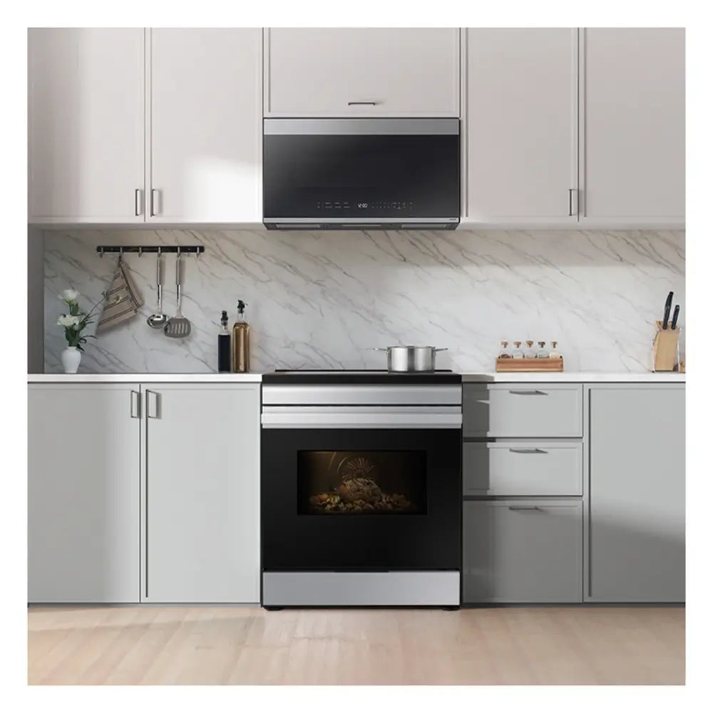 Samsung Bespoke Slide-in Induction Range Anti-Scratch Glass Cooktop  Wi-Fi  6.3 cu.ft.