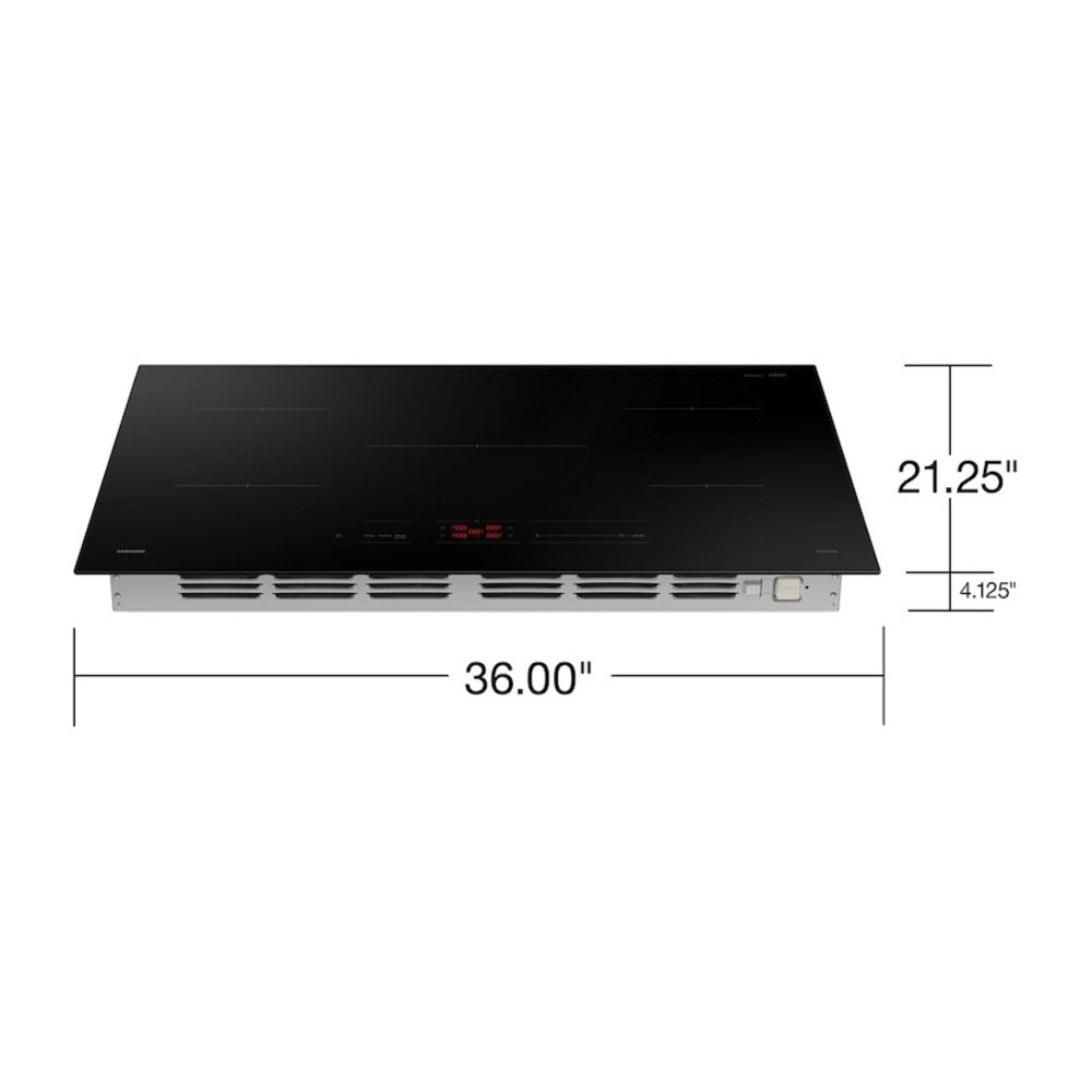 Samsung 36" Smart Induction Cooktop with Wi-Fi in Black