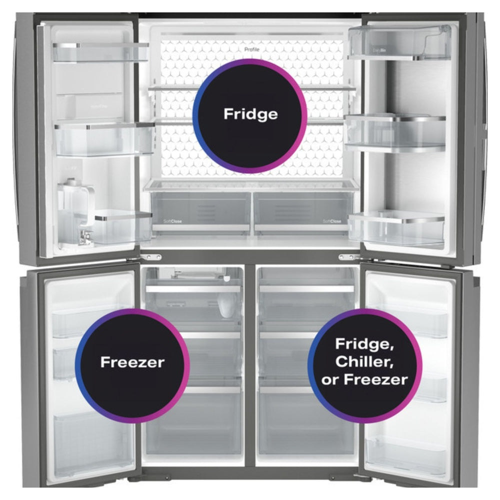 GE Profile GE Profile™ ENERGY STAR® 28.4 Cu. Ft. Quad-Door Refrigerator with Dual-Dispense 