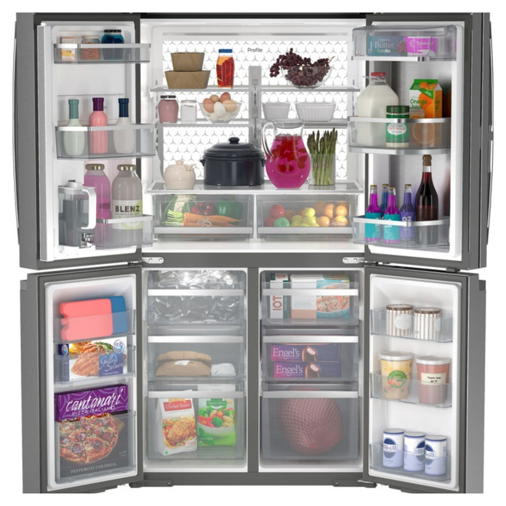 GE Profile GE Profile™ ENERGY STAR® 28.4 Cu. Ft. Quad-Door Refrigerator with Dual-Dispense 