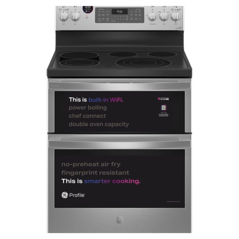 GE Profile GE Profile™ 30" Smart Free-Standing Electric Double Oven Convection Range with N
