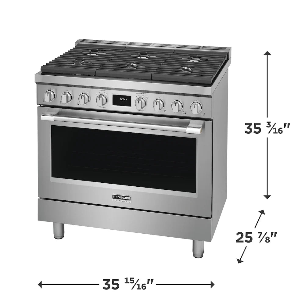 Frigidaire Professional 36" Dual-Fuel Freestanding Range