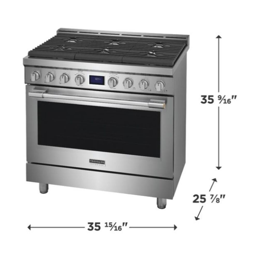 Frigidaire Professional 36" Front Control Freestanding Gas Range