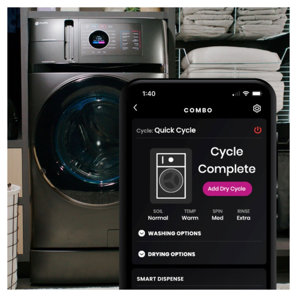 GE Profile GE Profile ENERGY STAR 4.8 cu. ft. Capacity UltraFast Combo with Ventless Invert