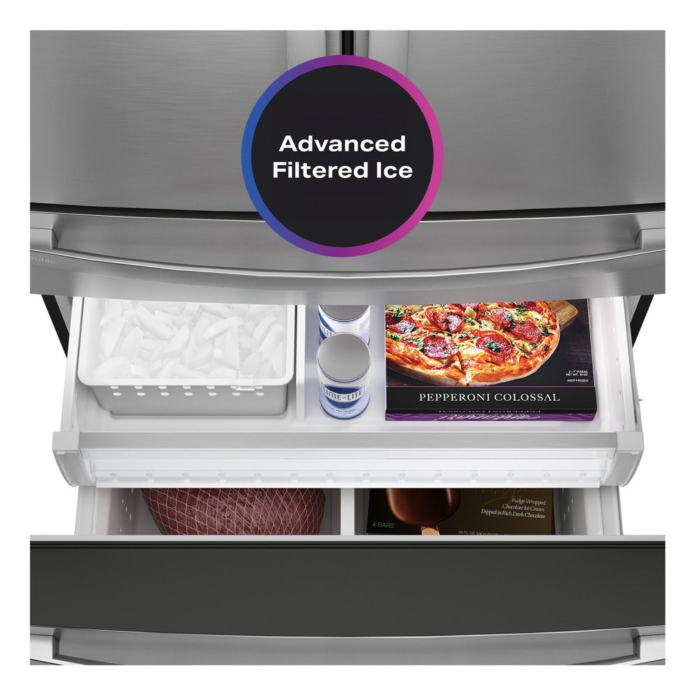 GE Profile GE Profile™ ENERGY STAR® 29 Cu. Ft. Smart Fingerprint Resistant 4-Door French-Do