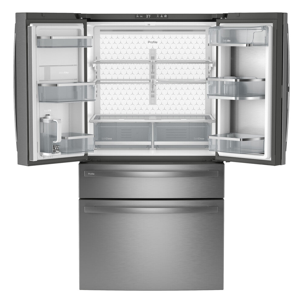 GE Profile GE Profile™ ENERGY STAR® 29 Cu. Ft. Smart Fingerprint Resistant 4-Door French-Do