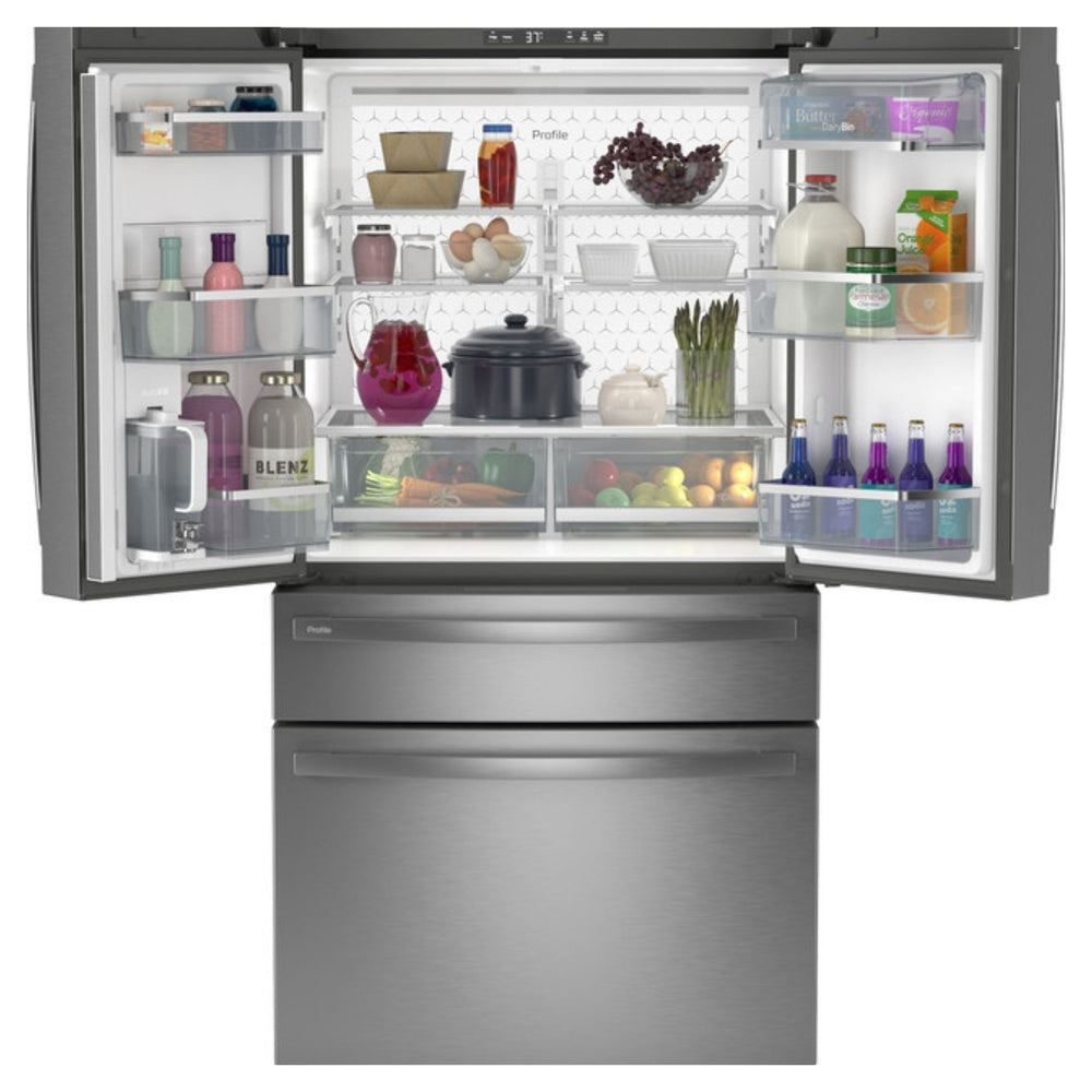 GE Profile GE Profile™ ENERGY STAR® 28.7 Cu. Ft. Smart Fingerprint Resistant 4-Door French-
