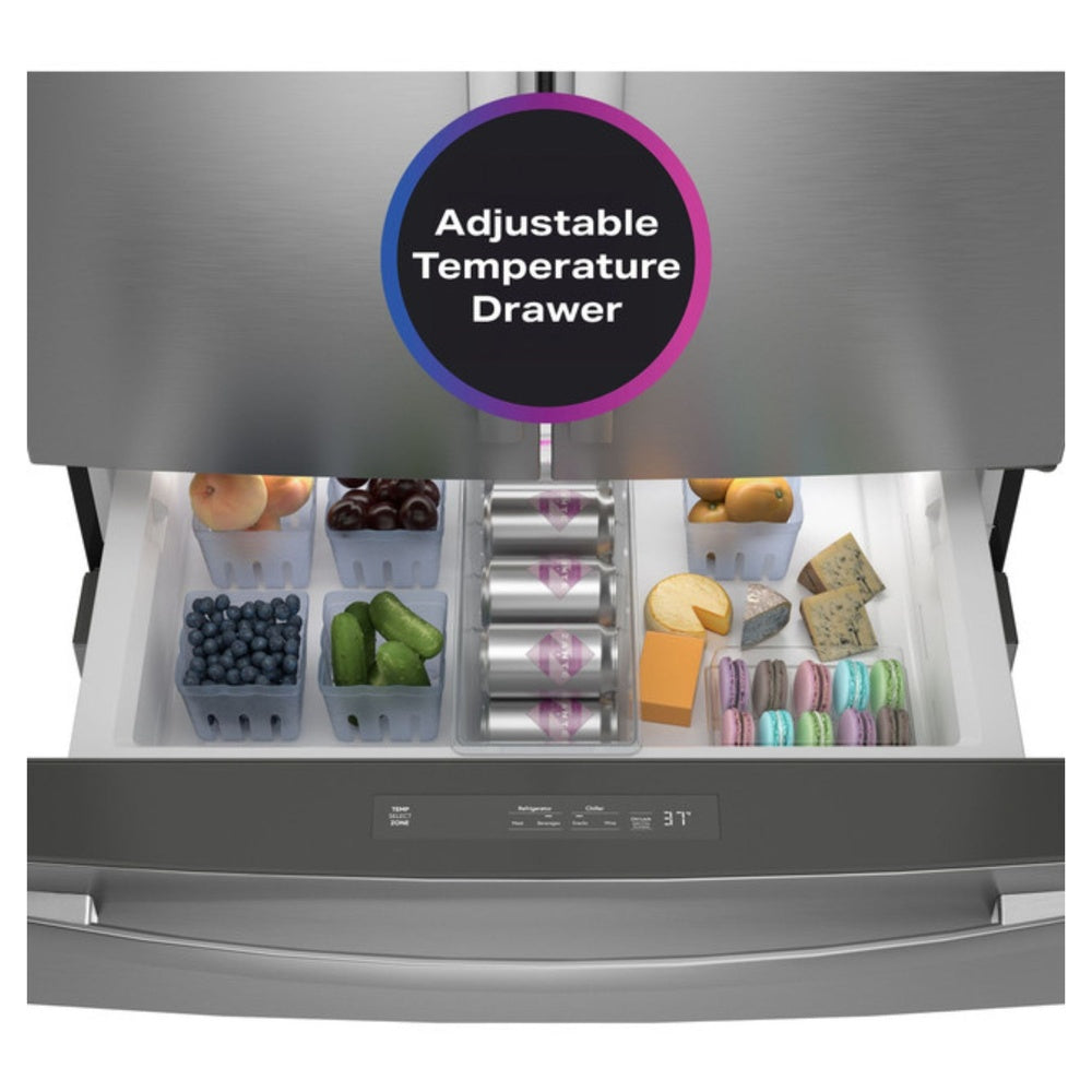 GE Profile GE Profile™ ENERGY STAR® 28.7 Cu. Ft. Smart Fingerprint Resistant 4-Door French-