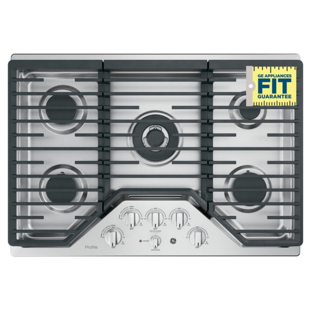 GE Profile GE Profile™ 30" Built-In Tri-Ring Gas Cooktop with 5 Burners and Included Extra-